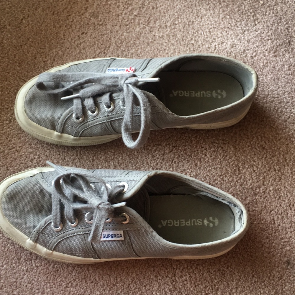 Gray Superga sneakers